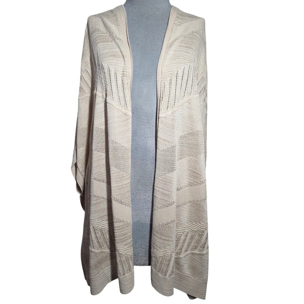 Chicos Cotton Blend Open Knit Size Large XL